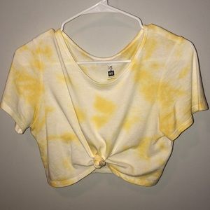 Yellow Cropped shirt from PacSun